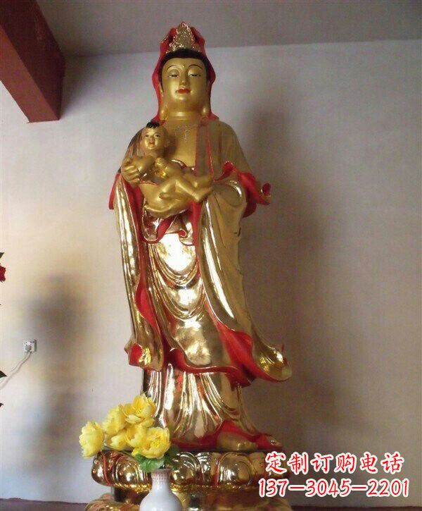 廊坊送子观音铜雕 (2)