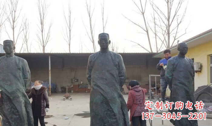 廊坊陶行知人物铜雕 (3)