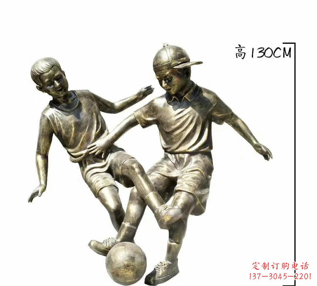 廊坊踢足球人物铜雕112