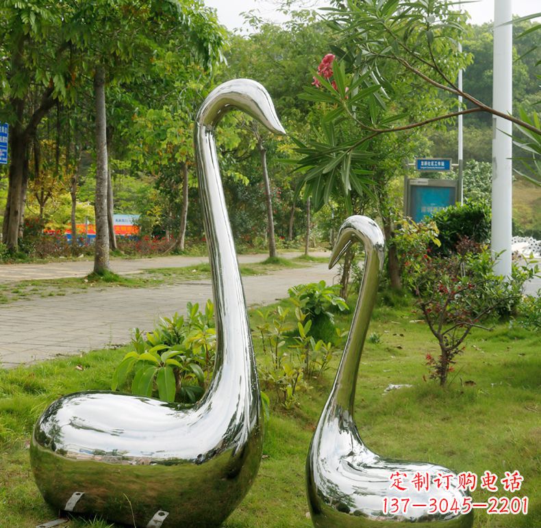 廊坊天鹅抽象不锈钢雕塑