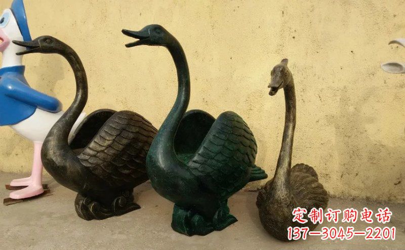 廊坊天鹅动物铜雕 (3)