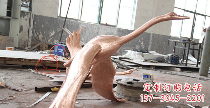 廊坊天鹅铸铜动物铜雕