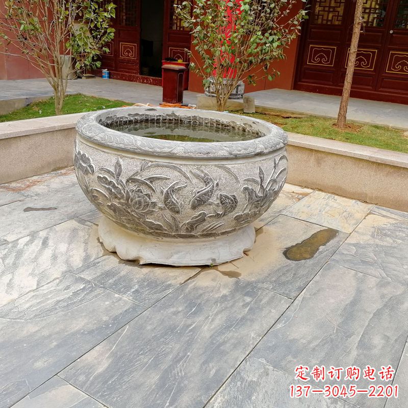 廊坊庭院水缸石雕