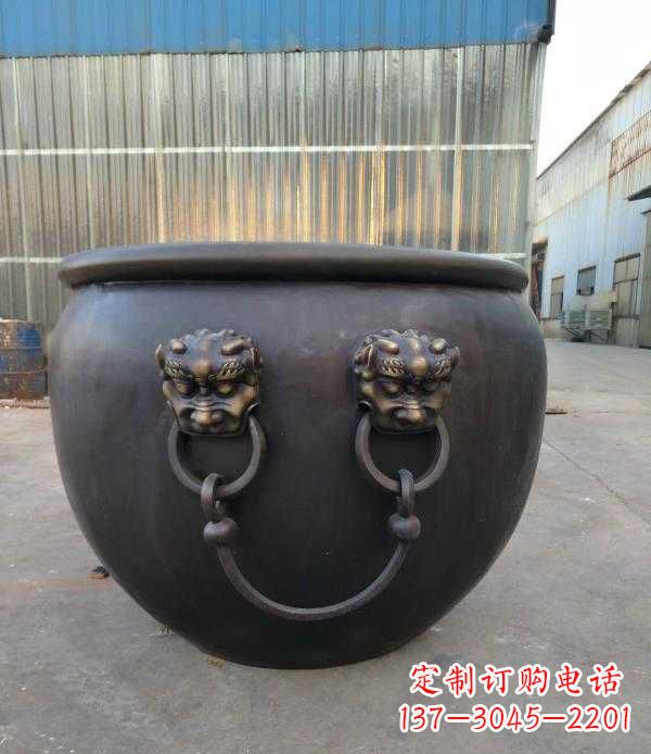 廊坊庭院水缸铜雕