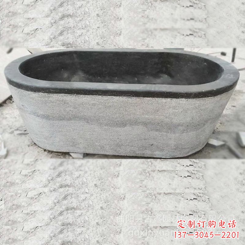 廊坊庭院养鱼石雕水槽