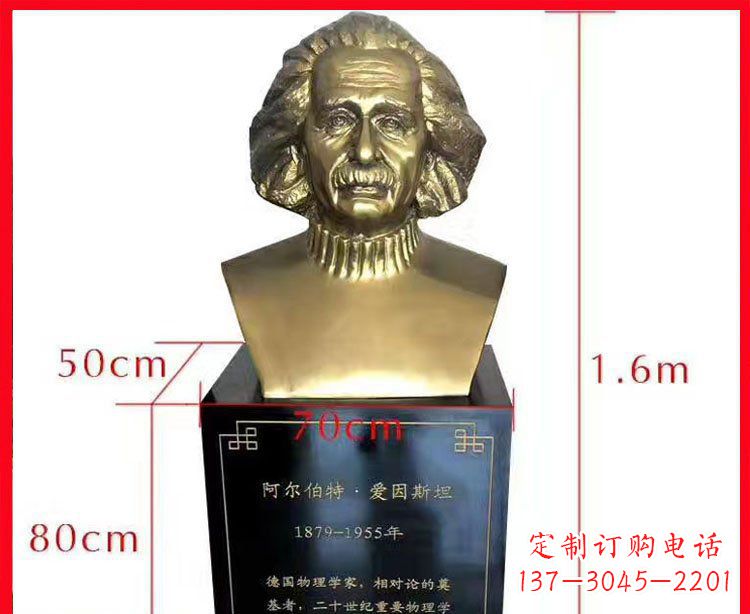 廊坊铜雕爱因斯坦头像