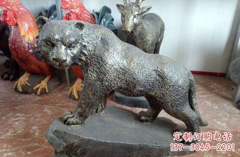 廊坊铜雕豹子雕塑