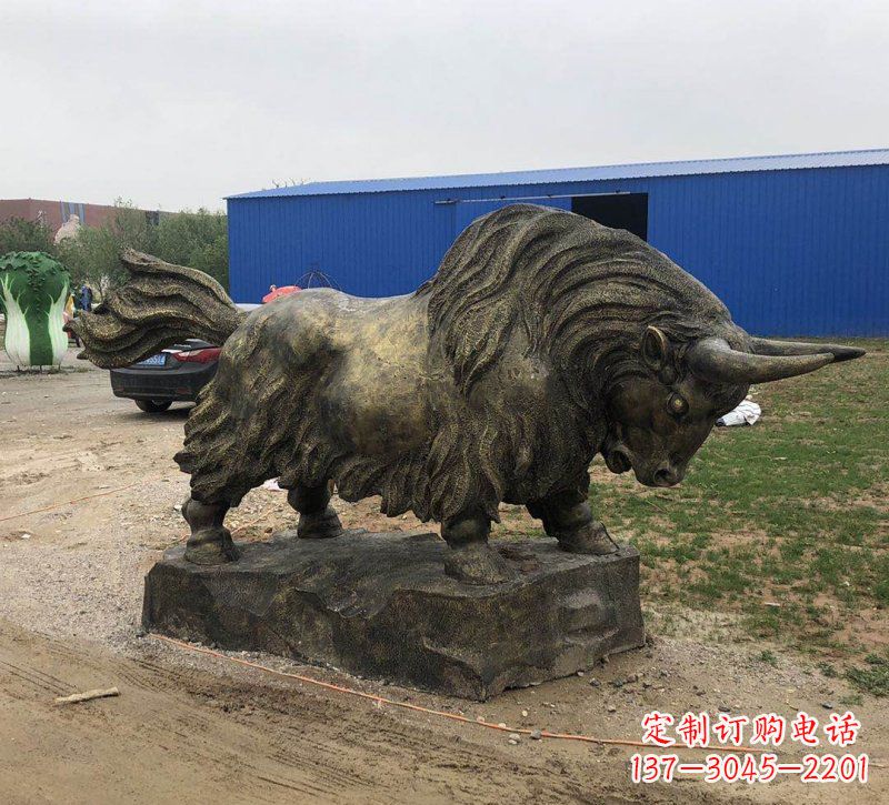 廊坊铜雕奔牛雕塑