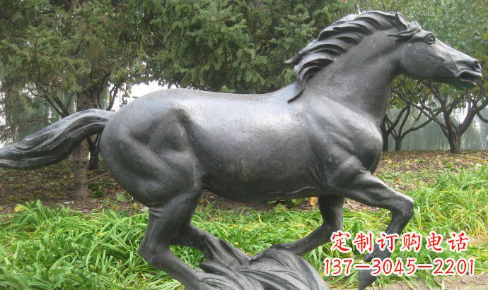 廊坊铜雕奔马公园动物雕塑