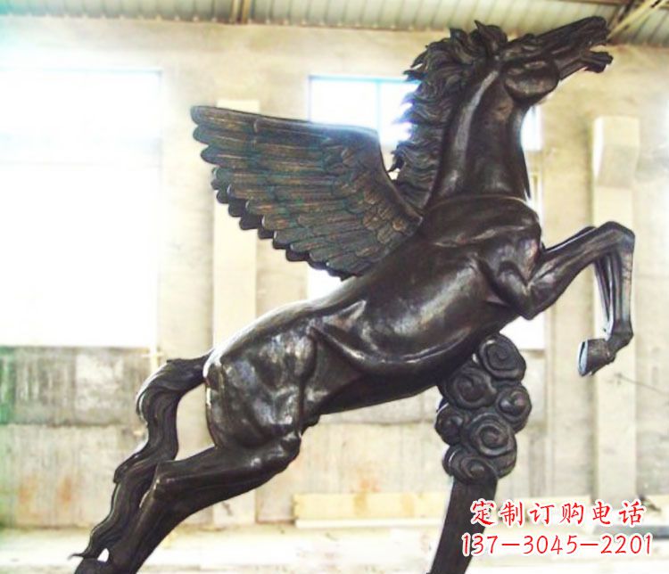 廊坊铜雕奔跑飞马雕塑