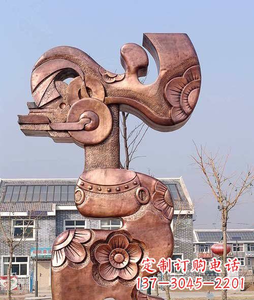 廊坊铜雕抽象皮影戏人物