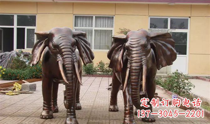 廊坊铜雕大象公司门口动物雕塑