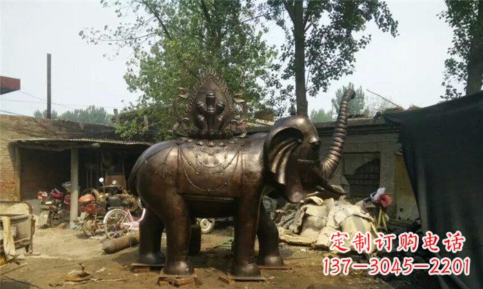 廊坊铜雕大象平安吉祥公园动物雕塑