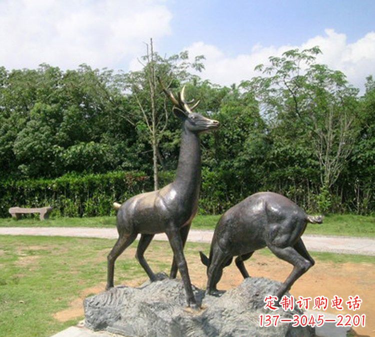 廊坊铜雕动物梅花鹿