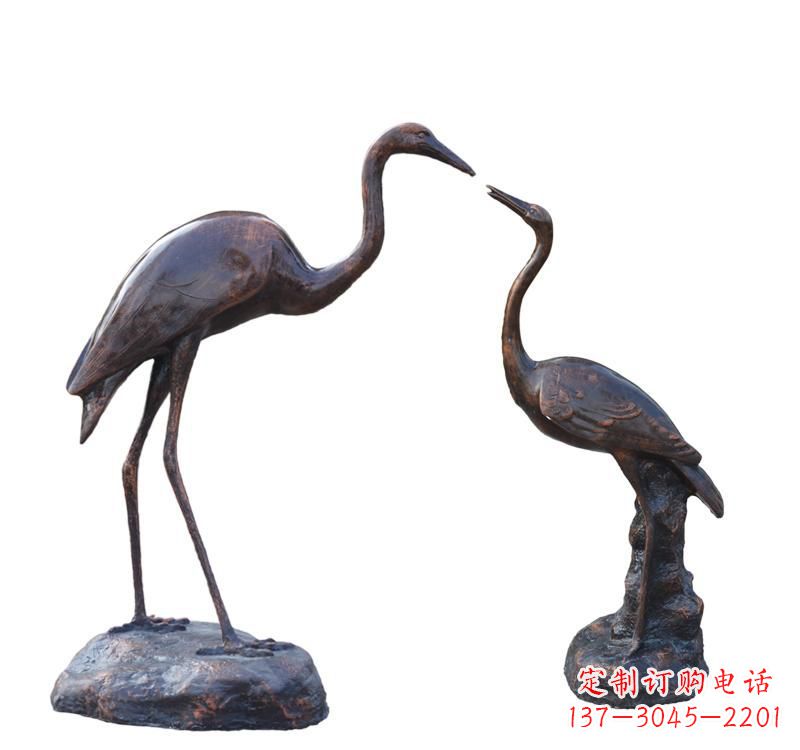 廊坊铜雕动物仙鹤