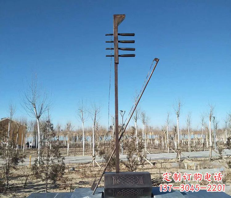 廊坊铜雕二胡景观雕塑