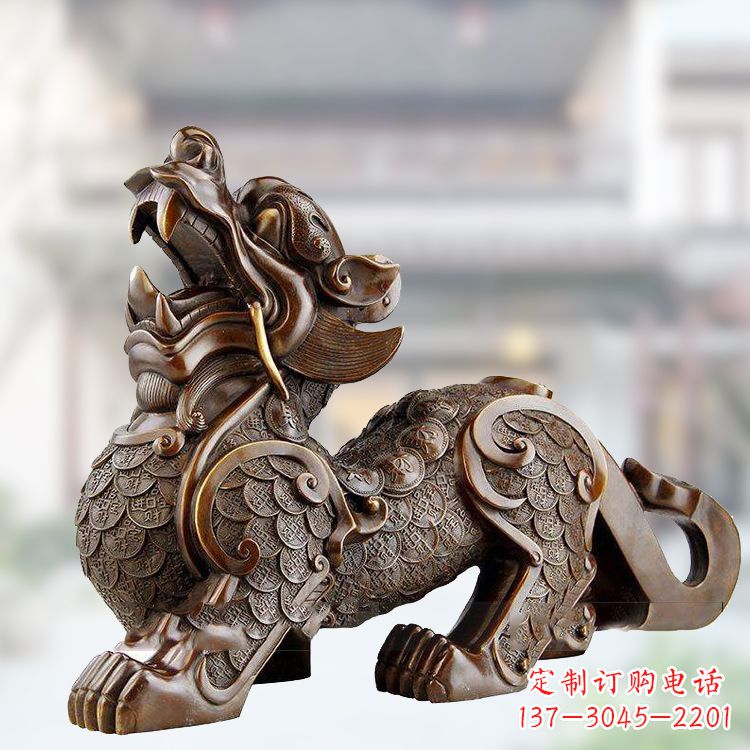 廊坊铜雕仿古辟邪貔貅