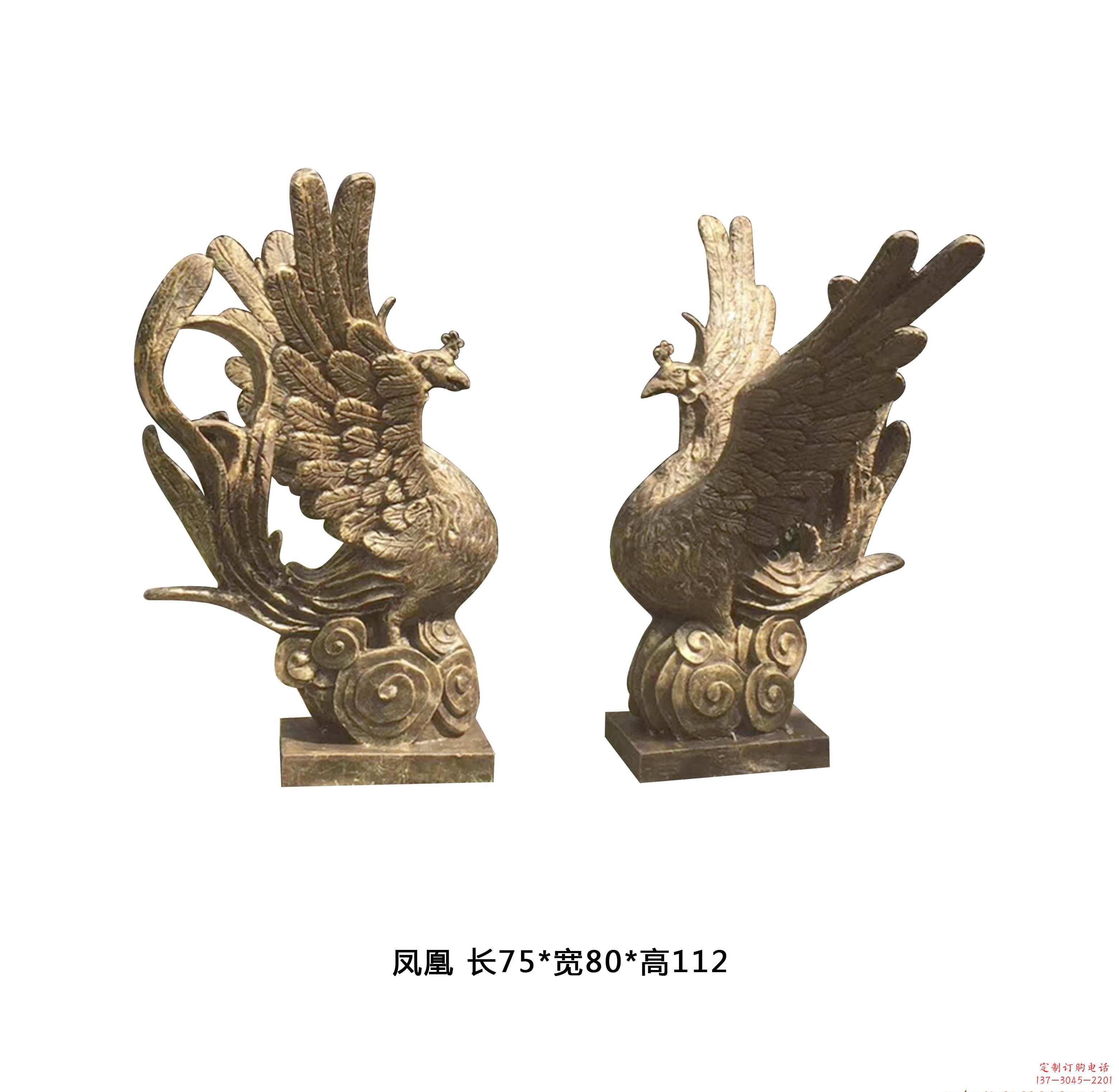 廊坊铜雕凤凰雕塑