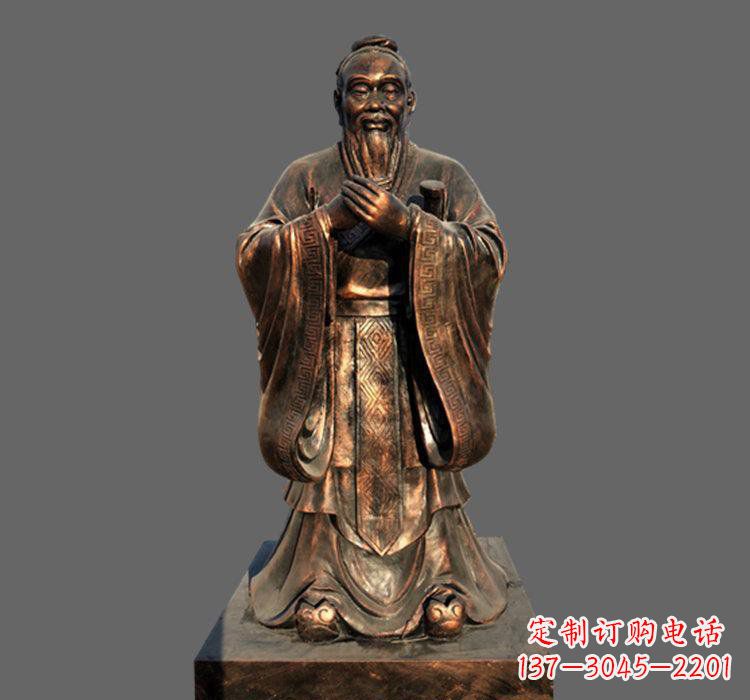 廊坊铜雕古代名人孔子