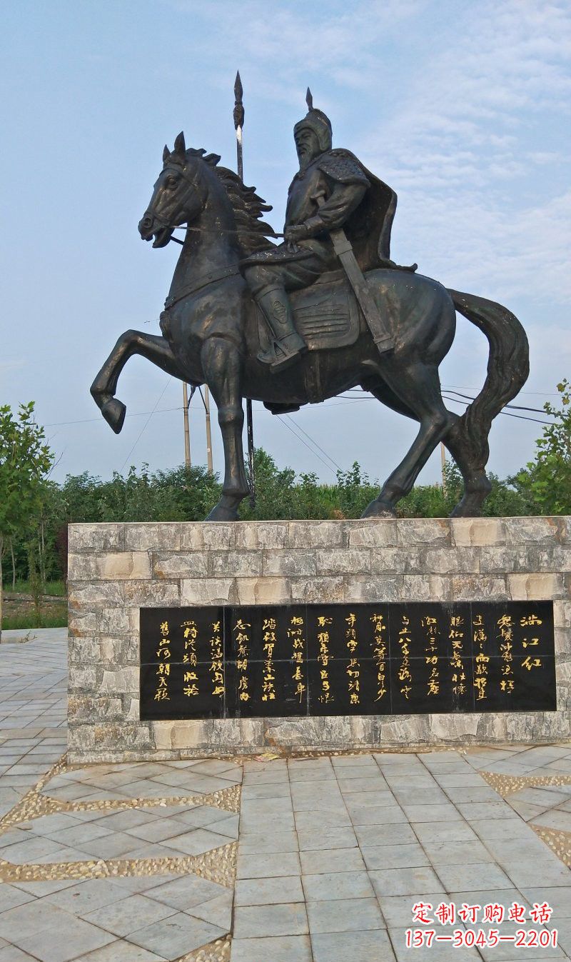 廊坊铜雕古代名人岳飞