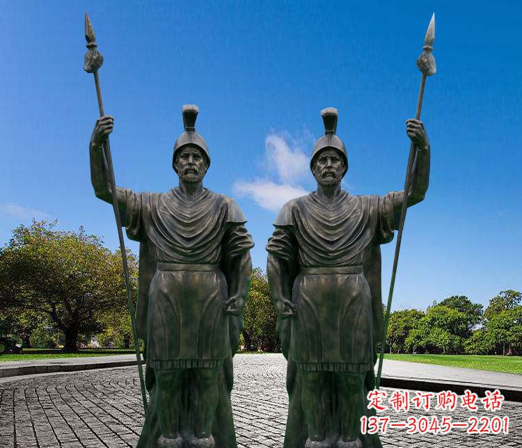 廊坊铜雕古罗马战士人物
