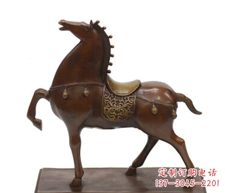 廊坊铜雕广场动物马雕塑摆件