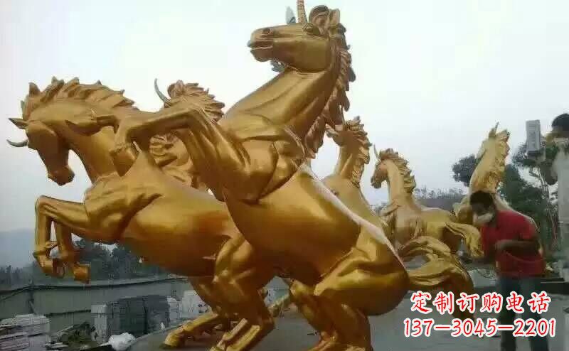 廊坊铜雕广场飞马雕塑
