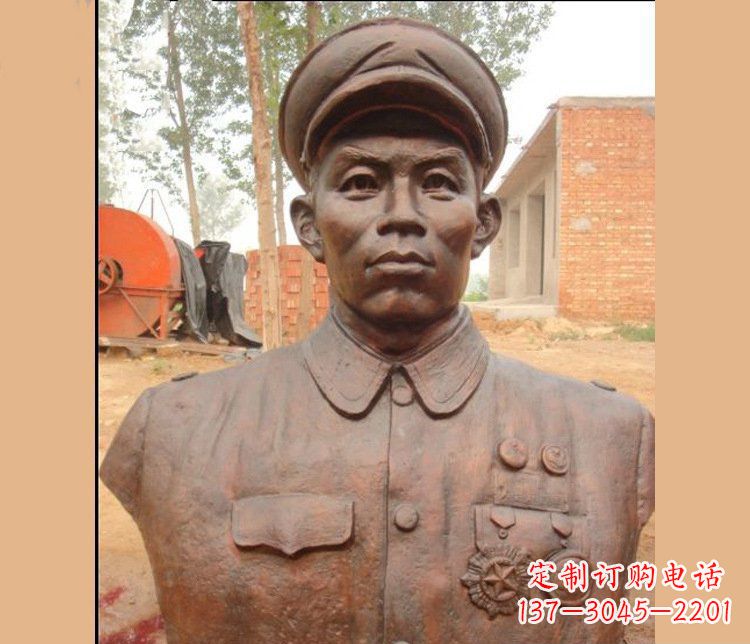 廊坊铜雕广场军人胸像雕塑