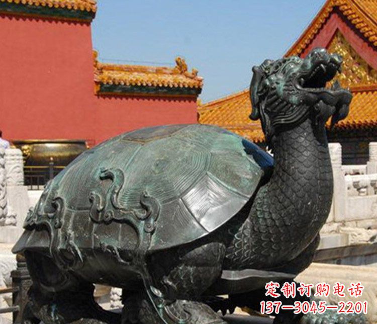 廊坊铜雕广场龙龟动物雕塑