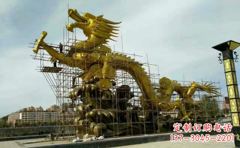 廊坊铜雕广场神龙景观摆件