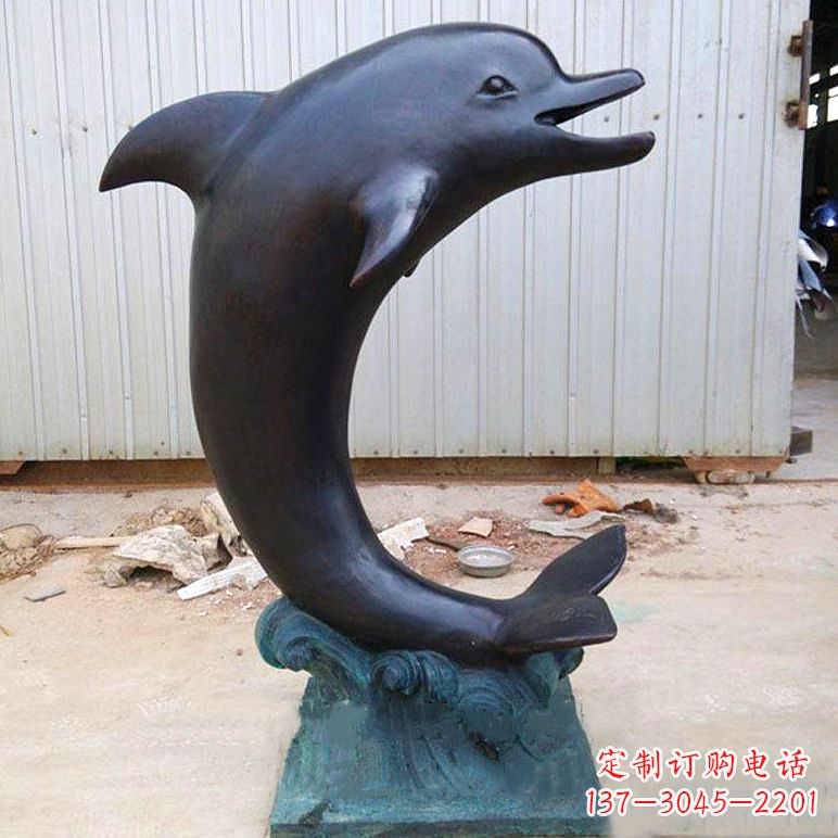 廊坊铜雕海豚雕塑