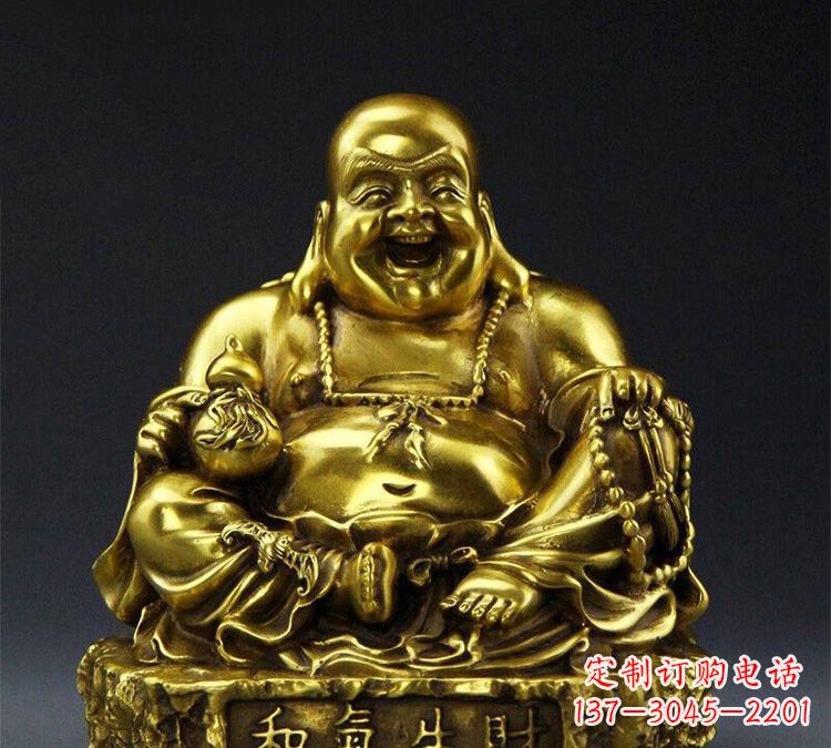 廊坊铜雕和气生财弥勒佛