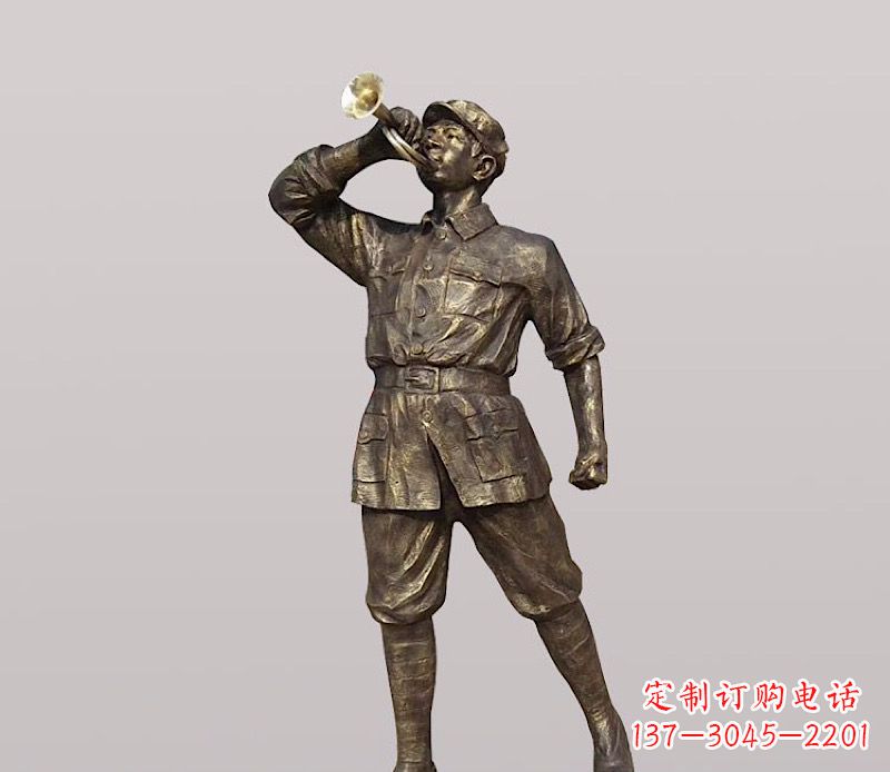 廊坊铜雕解放军战士