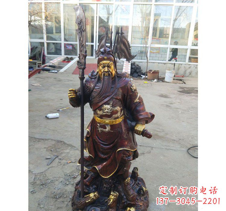 廊坊铜雕九龙关公