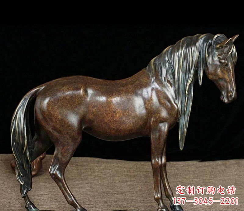 廊坊铜雕马公园动物摆件
