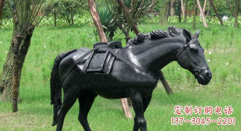 廊坊铜雕马公园动物雕塑 (2)