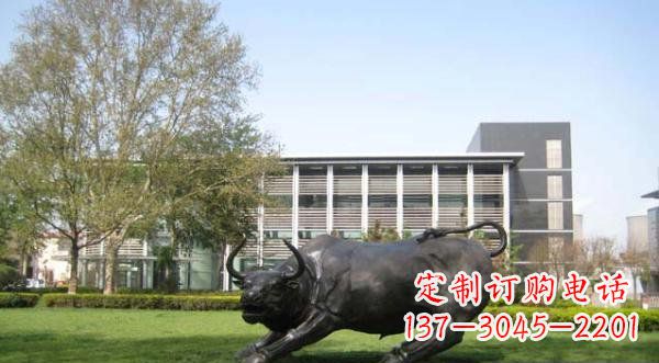 廊坊铜雕牛公园动物雕塑 (2)