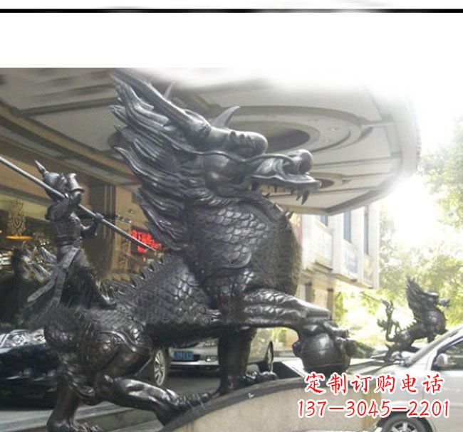 廊坊铜雕麒麟公司门口神兽雕塑