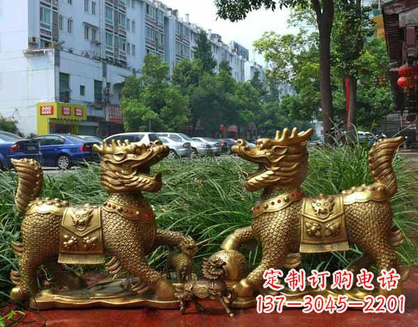 廊坊铜雕麒麟神兽