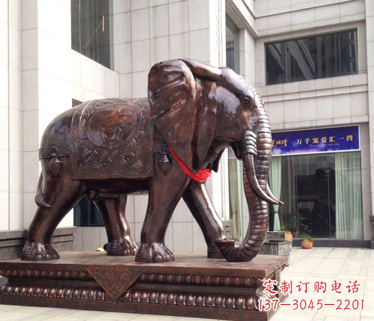 廊坊铜雕企业招财大象