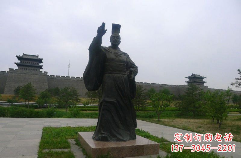 廊坊铜雕秦始皇古代名人雕塑
