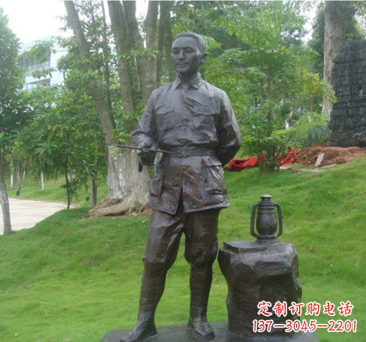 廊坊铜雕青年时期邓小平