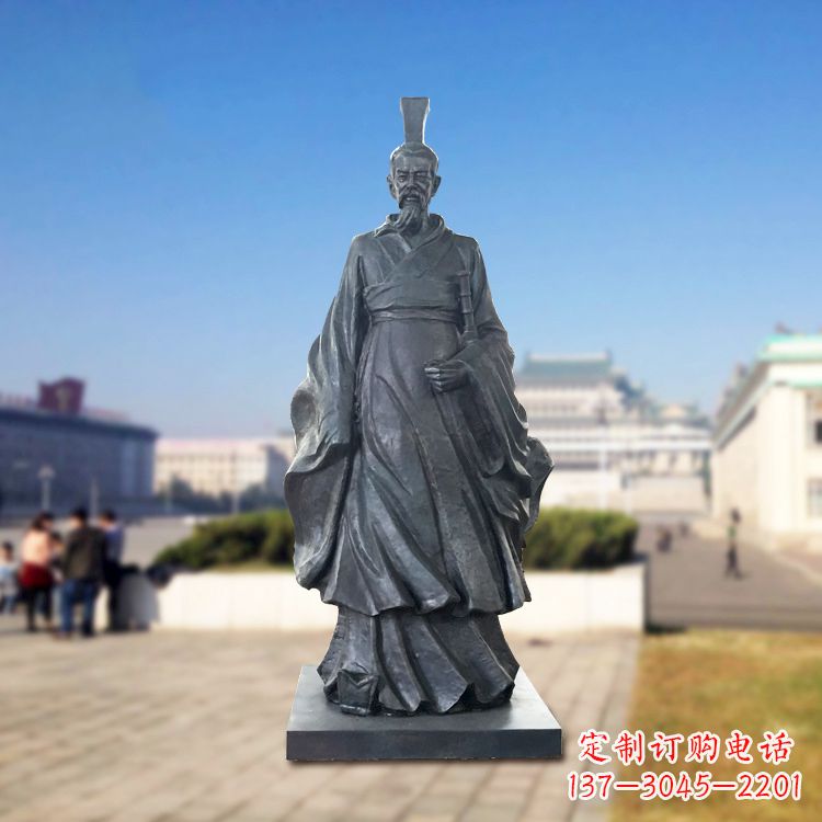 廊坊铜雕屈原塑像