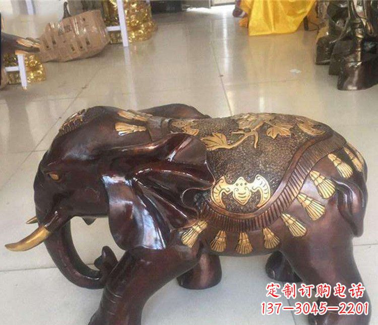 廊坊铜雕室内装饰小象雕塑摆件