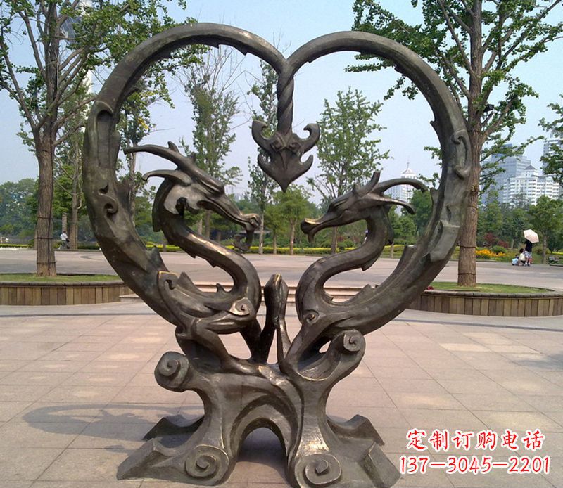 廊坊铜雕双龙戏珠
