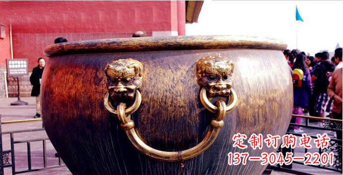 廊坊铜雕水缸寺庙景观雕塑
