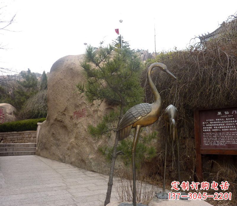 廊坊铜雕仙鹤