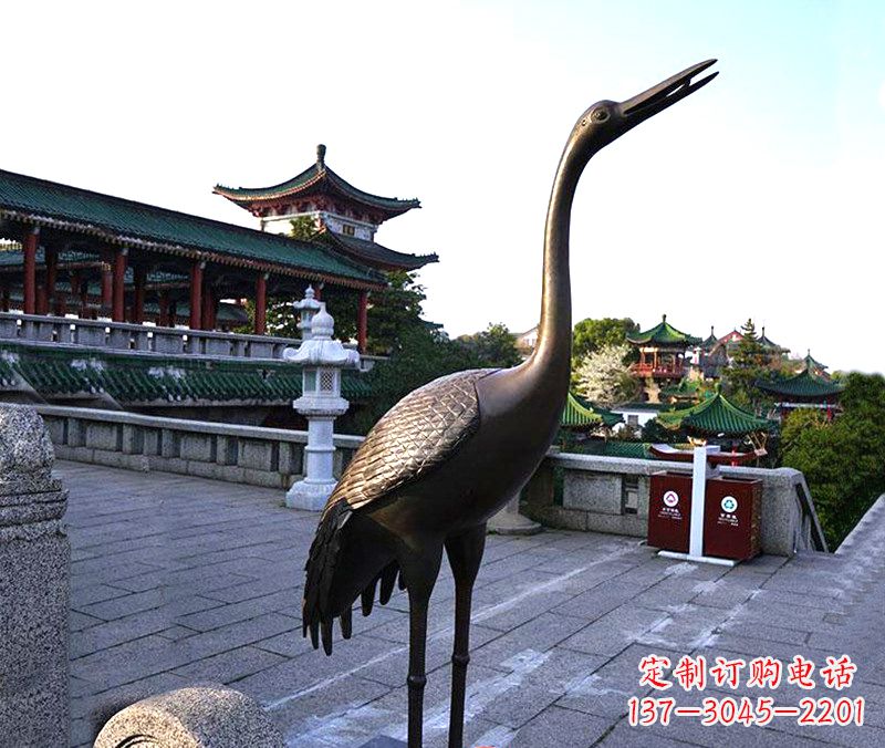 廊坊铜雕仙鹤雕塑