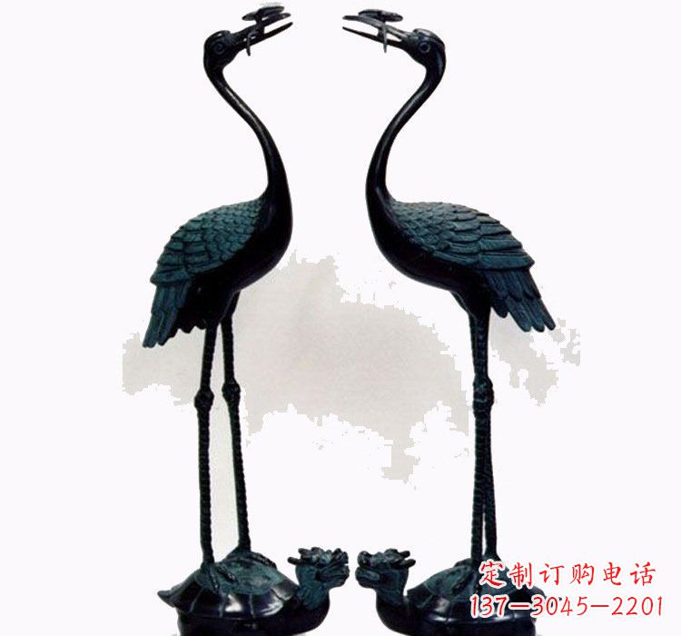 廊坊铜雕仙鹤和龙龟