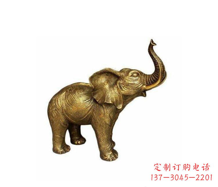 廊坊铜雕园林动物小象雕塑